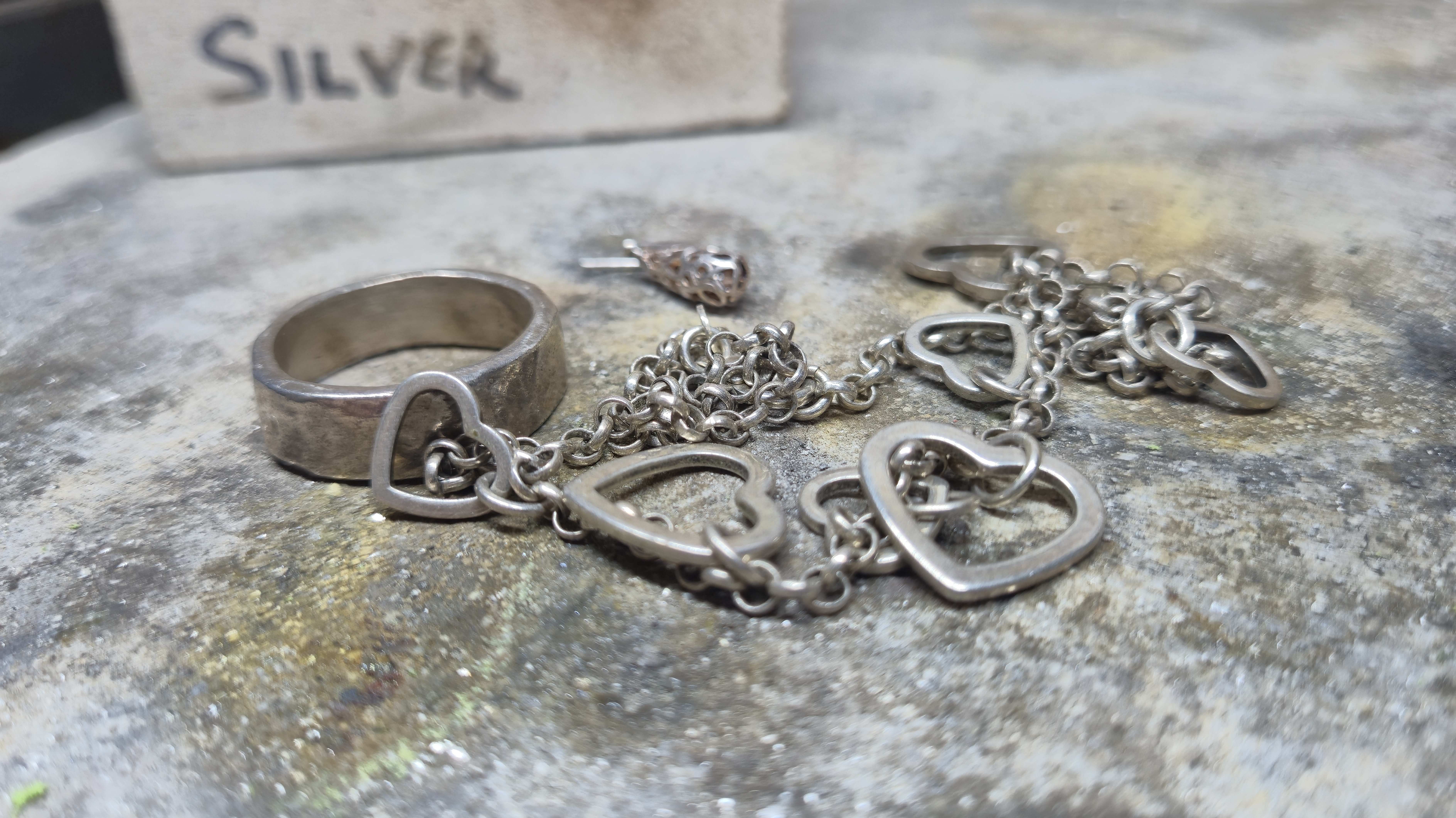 The ring and pendant sent in to be remastered